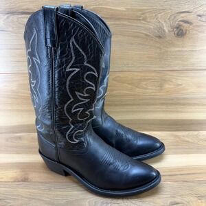 Old West Black Cowboy Boots — Men’s US 9